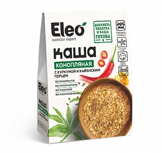 (УДАЛЕНО) Каша конопляная с куркумой и кайенским перцем  "Eleo" 200 г