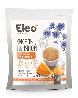 Кисель льняной с мякотью тыквы и протеином "Eleo" 150 г