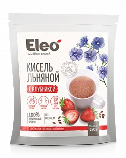 Кисель льняной с клубникой  "Eleo" 150 г